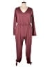 White Birch Solid Burgundy Jumpsuit Size XL - photo 1