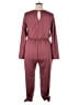White Birch Solid Burgundy Jumpsuit Size XL - photo 2