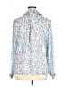 CAbi Animal Print Blue Long Sleeve Blouse Size XL - photo 2