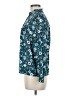 Gap 100% Rayon Floral Teal Long Sleeve Blouse Size M - photo 5