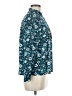 Gap 100% Rayon Floral Teal Long Sleeve Blouse Size M - photo 4