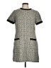 Tahari 100% Polyester Tweed Gray Casual Dress Size M - photo 1