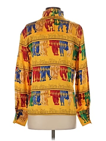 Carlisle Long Sleeve Silk Top (view 2)