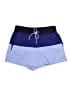 Athleta 100% Polyester Color Block Blue Athletic Shorts Size 6 - photo 1