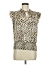 Tamara H. 100% Polyester Animal Print Tan Sleeveless Blouse Size M - photo 1