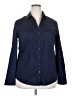Soho 100% Cotton Blue Long Sleeve Button-Down Shirt Size XXL - photo 1