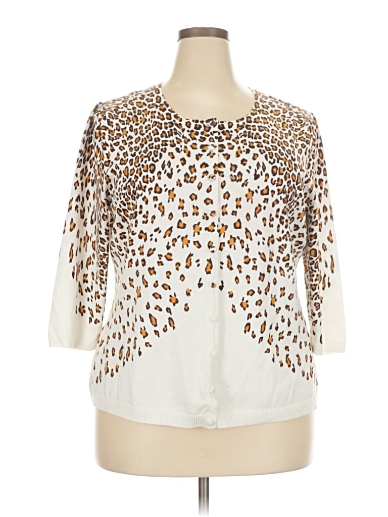 Pre-owned Notations 3/4 Sleeve Blouse In Ivory