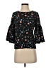 Dorothy Perkins Black 3/4 Sleeve Blouse Size 2 - photo 1