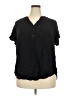 Torrid 100% Rayon Black Short Sleeve Henley Size 3X Plus (3) - photo 1