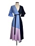 Hutch Color Block Blue Casual Dress Size XS - photo 1