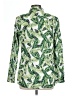 J. McLaughlin 100% Cotton Tropical Green Long Sleeve Blouse Size L - photo 2