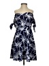 Express Tropical Blue Casual Dress Size S - photo 1