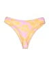 Aurelle Floral Yellow Swimsuit Bottoms Size M - photo 1