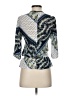 Deletta 100% Viscose Print Blue 3/4 Sleeve Blouse Size XS - photo 2