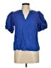 CeCe Blue Short Sleeve Blouse Size M - photo 1
