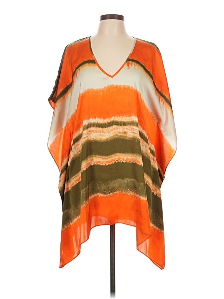 Pre-owned Michael Michael Kors Poncho In Orange