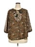 MASON & BELLE 100% Polyester Brown 3/4 Sleeve Blouse Size 2X - photo 1