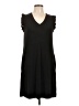 Veronica M. Solid Black Casual Dress Size L - photo 1