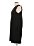 Veronica M. Solid Black Casual Dress Size L - photo 5