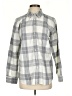 Unbranded Checkered-gingham Gray Long Sleeve Button-Down Shirt Size S - photo 1