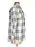 Unbranded Checkered-gingham Gray Long Sleeve Button-Down Shirt Size S - photo 4