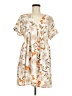 Shein 100% Polyester Print Ivory Casual Dress Size 6 - photo 1