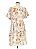 Shein 100% Polyester Print Ivory Casual Dress Size 6 - photo 2
