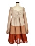 Shein 100% Polyester Color Block Tan Brown Casual Dress Size 6 - photo 1