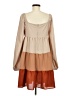 Shein 100% Polyester Color Block Tan Brown Casual Dress Size 6 - photo 2