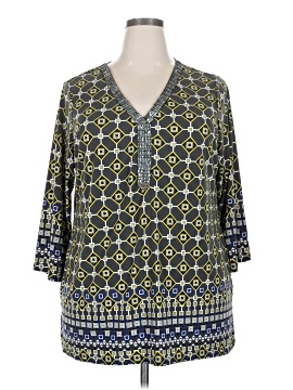 Jm Collection 3/4 Sleeve Blouse