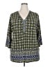 JM Collection Green 3/4 Sleeve Blouse Size 2X - photo 1