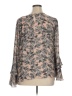 Unbranded 100% Polyester Gray Tan Long Sleeve Blouse Size XL (estimated) - photo 2