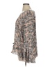 Unbranded 100% Polyester Gray Tan Long Sleeve Blouse Size XL (estimated) - photo 5