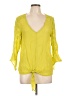 Just Found Yellow Long Sleeve Blouse Size L - photo 1