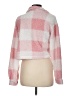Shein 100% Polyester Plaid Pink Faux Fur Jacket Size 6 - photo 2