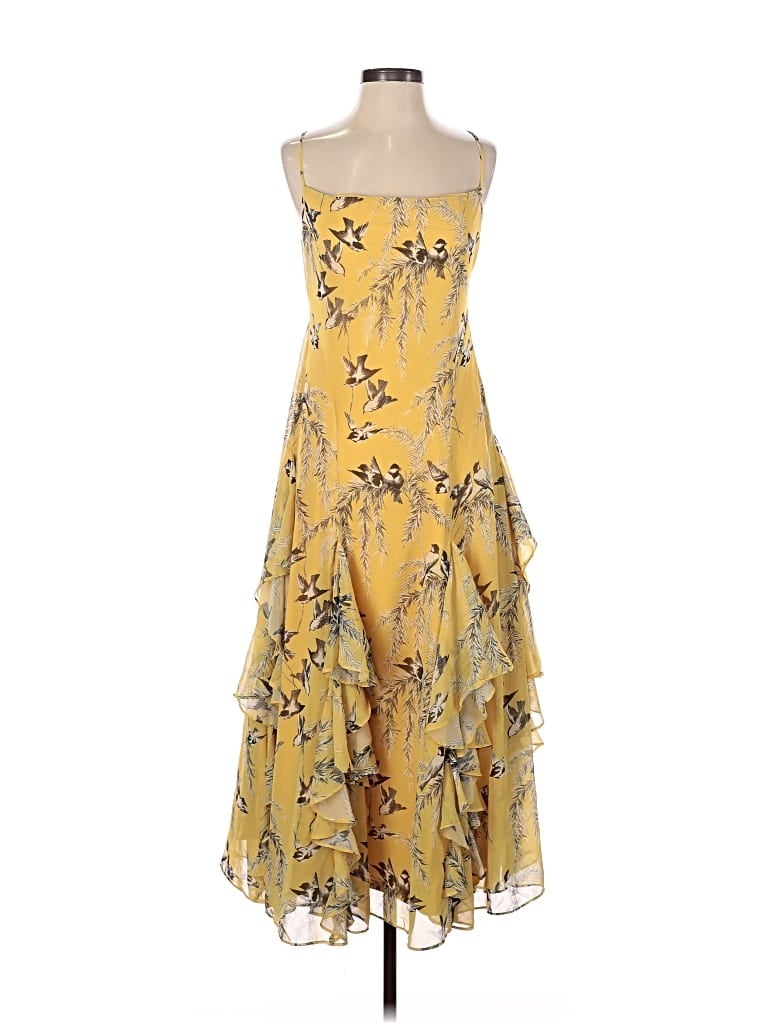 Pre-owned Bhldn Cocktail Dress In Yellow
