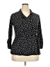 Unbranded Polka Dots Black 3/4 Sleeve Blouse Size XXL (estimated) - photo 1
