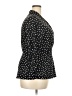 Unbranded Polka Dots Black 3/4 Sleeve Blouse Size XXL (estimated) - photo 4