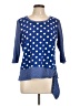 Onque Blue 3/4 Sleeve Blouse Size L - photo 1
