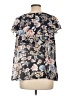 Assorted Brands 100% Polyester Black Short Sleeve Blouse Size L - photo 2