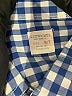 Crewcuts 100% Cotton Checkered-gingham Blue Long Sleeve Button-Down Shirt Size 6 - 7 - photo 3