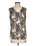 Rose + Olive 100% Polyester Animal Print Tan Sleeveless Blouse Size S - photo 1