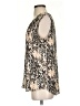 Rose + Olive 100% Polyester Animal Print Tan Sleeveless Blouse Size S - photo 5