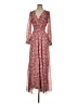 AaKaa 100% Polyester Paisley Pink Casual Dress Size S - photo 1