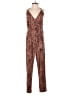 Express Animal Print Brown Jumpsuit Size XS - photo 1