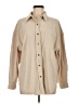 Unbranded 100% Polyester Solid Tan Long Sleeve Blouse Size M - photo 1