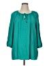 Anne Carson 100% Rayon Teal 3/4 Sleeve Blouse Size 1X - photo 1