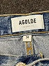 AGOLDE 100% Cotton Solid Blue Denim Shorts Size 34 waist - photo 3