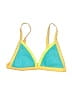 Unbranded Yellow Blue Swimsuit Top Size M (estimated) - photo 1