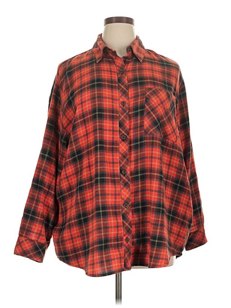 Pre-owned Target Long Sleeve Button Down Shirt In Red